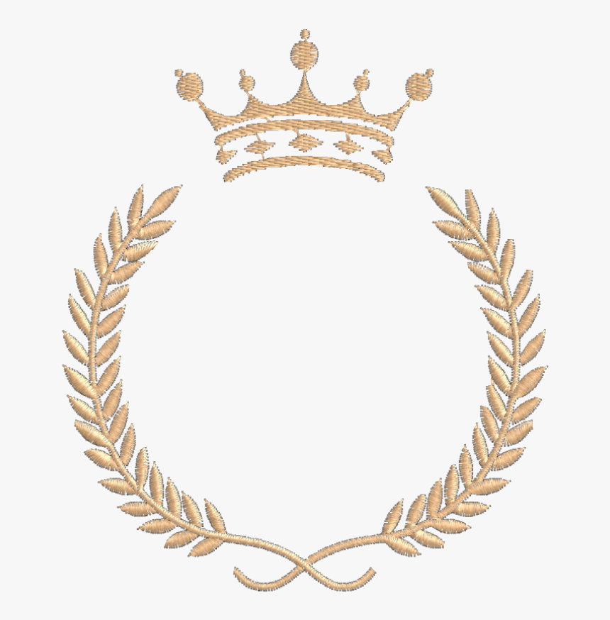 Clip Art Picture Frames Crown Monogram Embroidery Machine - Golden Crown Frame Png, Transparent Png, Free Download