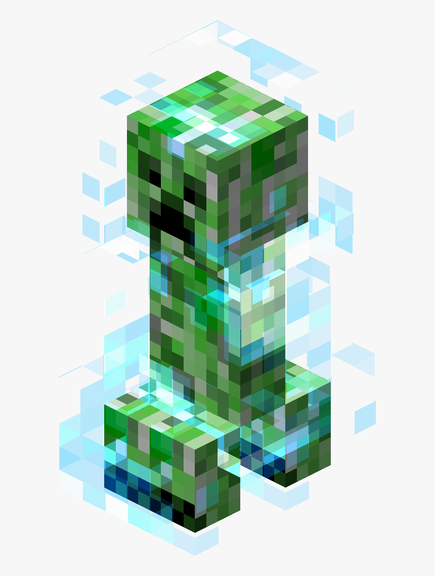 Normal Creeper - Minecraft Charged Creeper, HD Png Download, Free Download