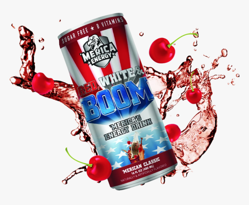 "merica Energy Red White & Boom Drink - Muscle Foods Merica Energy, HD Png Download, Free Download