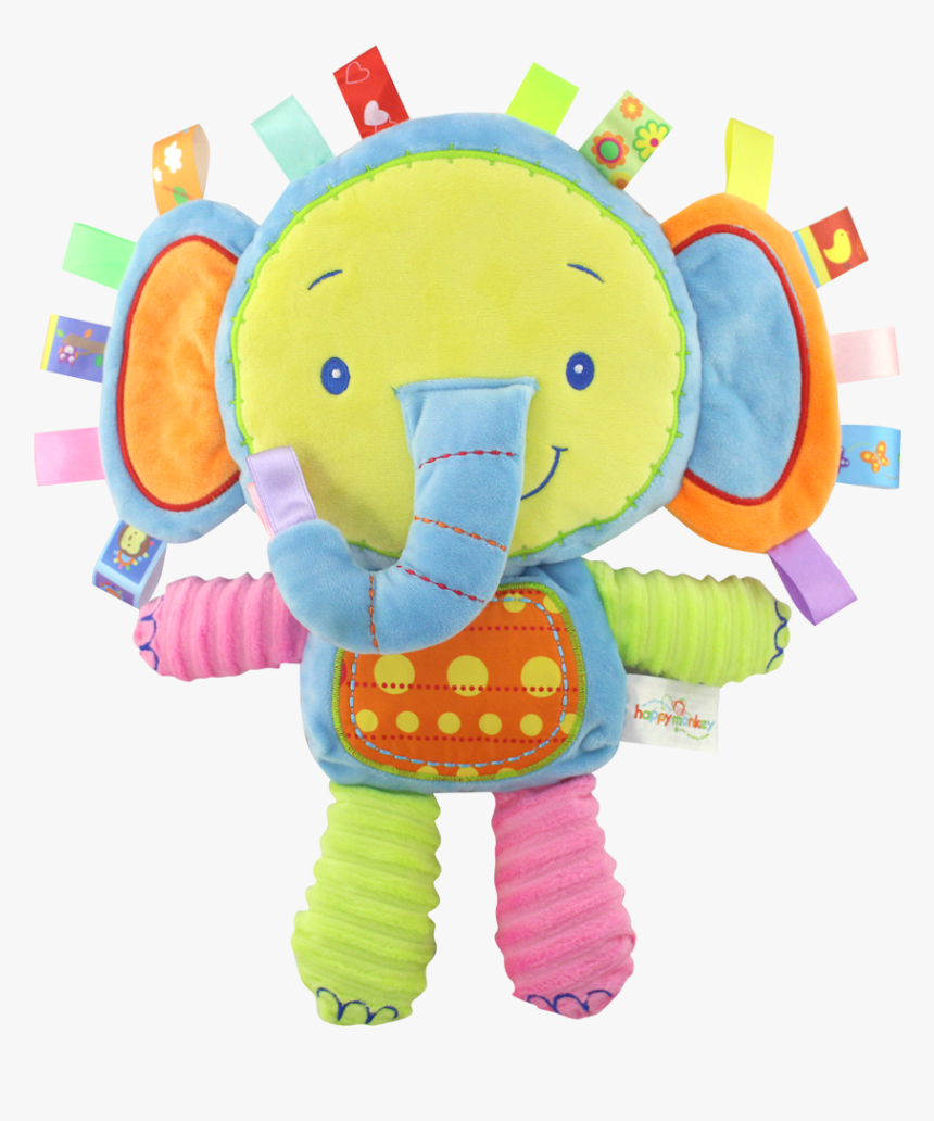 5 Styles Baby Toddler Rattles Toys Appease Doll Plush - Elephant Happy Monkey, HD Png Download, Free Download