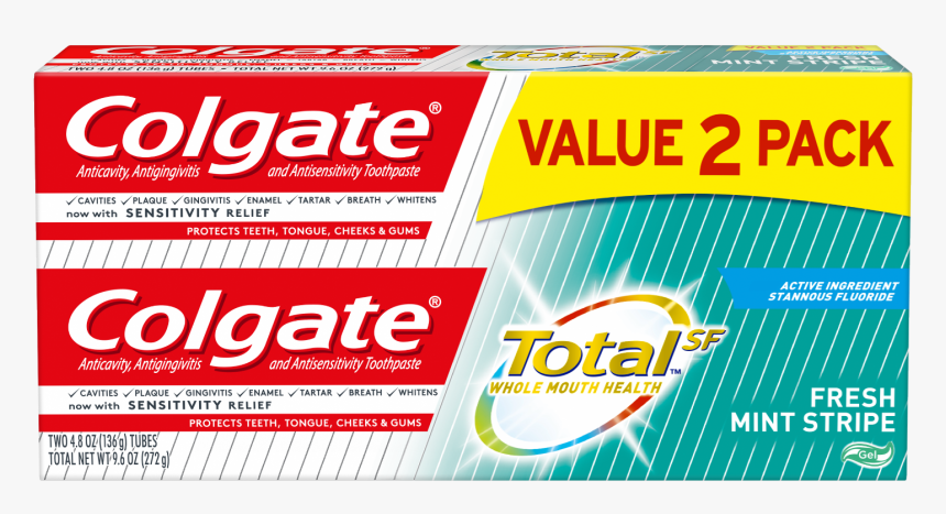 Colgate Toothpaste Fresh Mint Gel Total, HD Png Download, Free Download