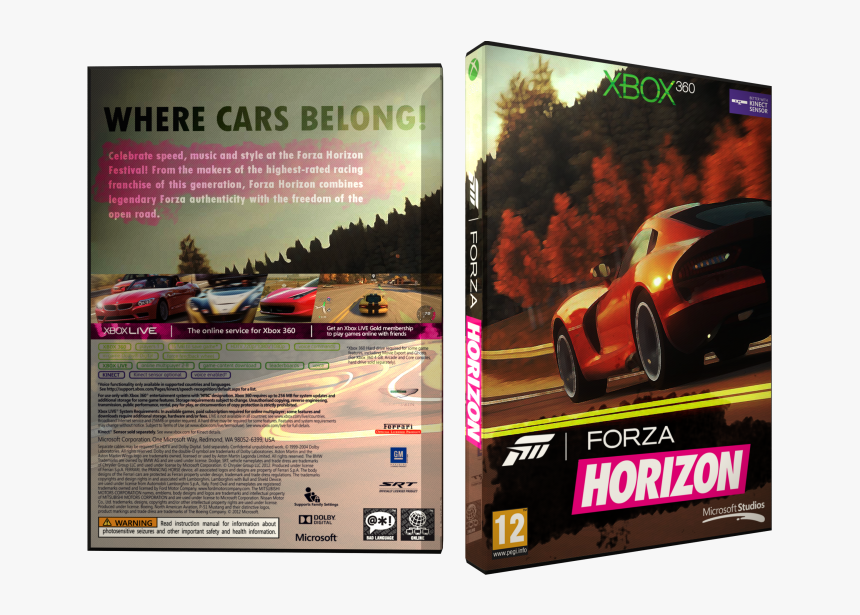 Forza Horizon Box Art Cover - Forza Horizon 4 Game Cover Template, HD Png Download, Free Download