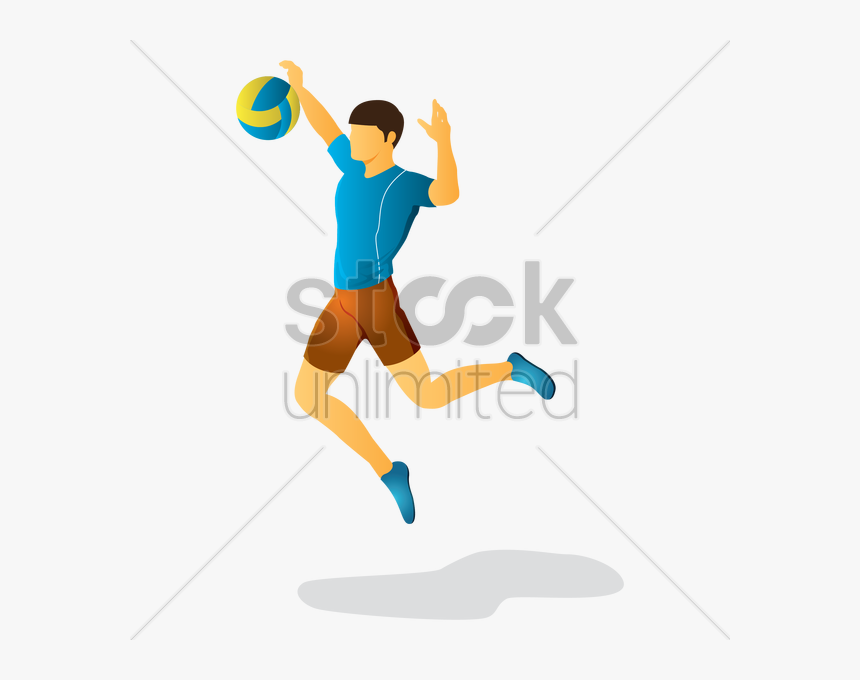 Man Playing Volleyball Clipart Volleyball Clip Art - Triple Jump, HD Png Download, Free Download