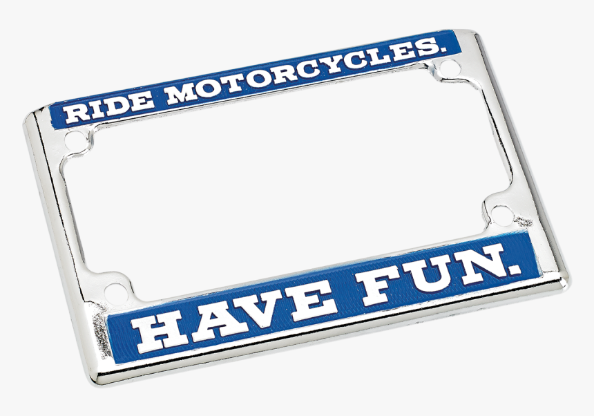 Biltwell Blue Chrome Motorcycle License Plate Frame - Parallel, HD Png Download, Free Download