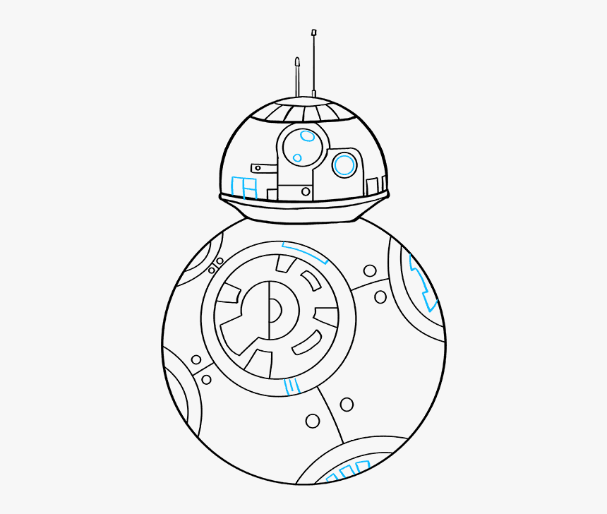 How To Draw Bb-8 From Star Wars - Bb8 Drawing, HD Png Download, Free Download