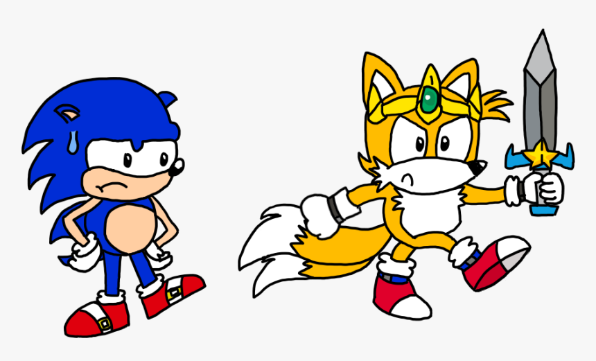 Sonic And Tails In - Cartoon, HD Png Download, Free Download