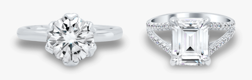 Moissanite Engagement Rings - Engagement Ring, HD Png Download, Free Download