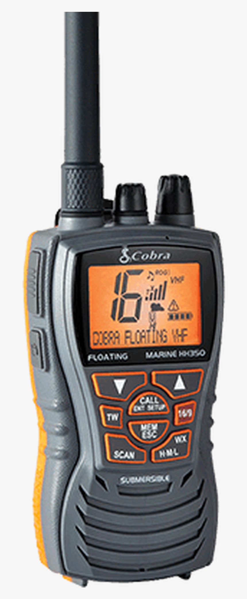 Cobra Mrhh350flt Floating Vhf Long Range Marine Radio, - Radio Cobra Hh350, HD Png Download, Free Download