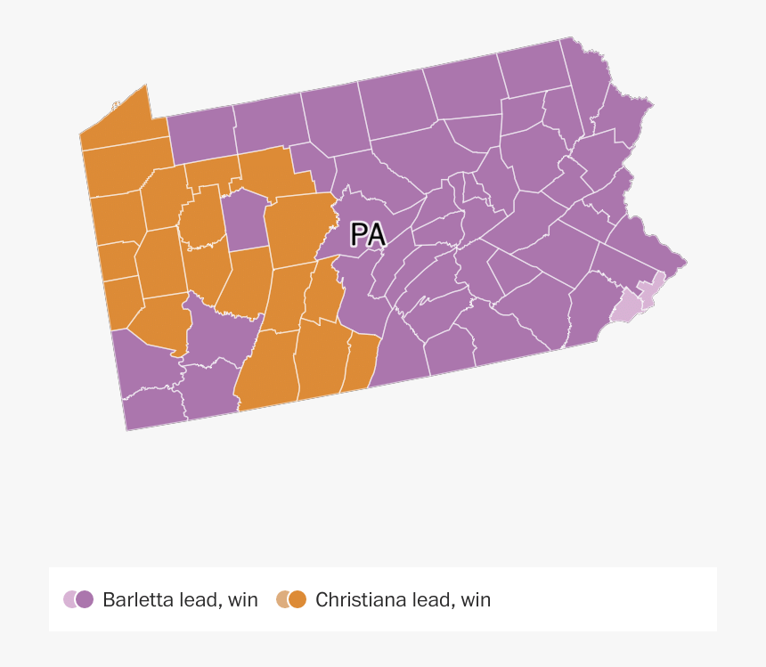 Map Of Pennsylvania 2016 Election, HD Png Download, Free Download