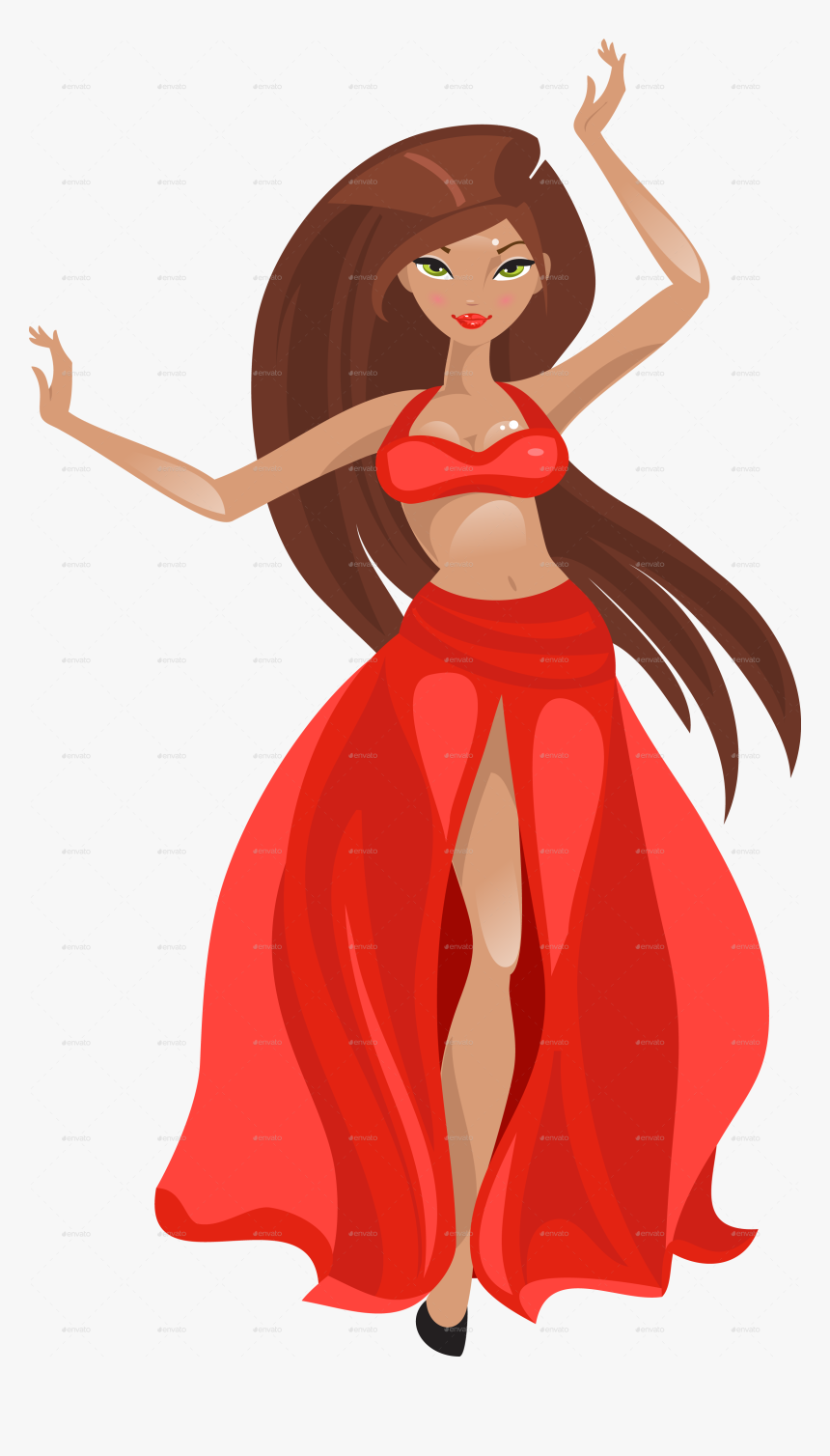 Belly Dancing Pictures Clipart Clip Art Black And White - Clip Art Belly Dancer, HD Png Download, Free Download