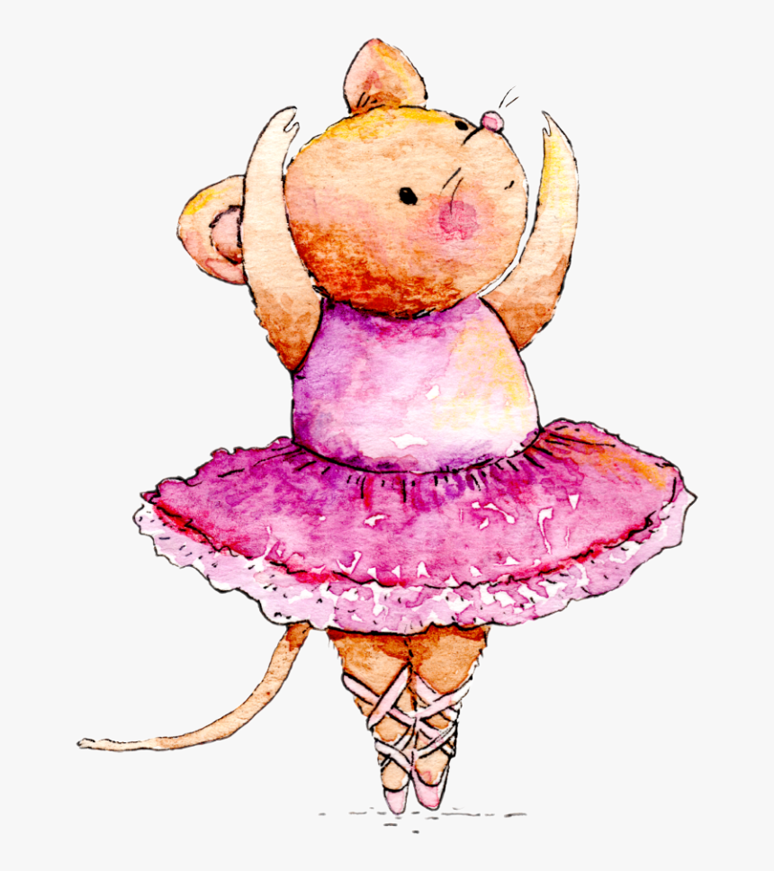#watercolor #ballerina #ballet #mouse #dancer #pink - Animal Ballet, HD Png Download, Free Download