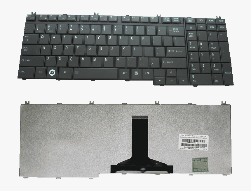 Transparent Laptop Keyboard Png - Toshiba Satellite L755 Laptop Keyboard, Png Download, Free Download