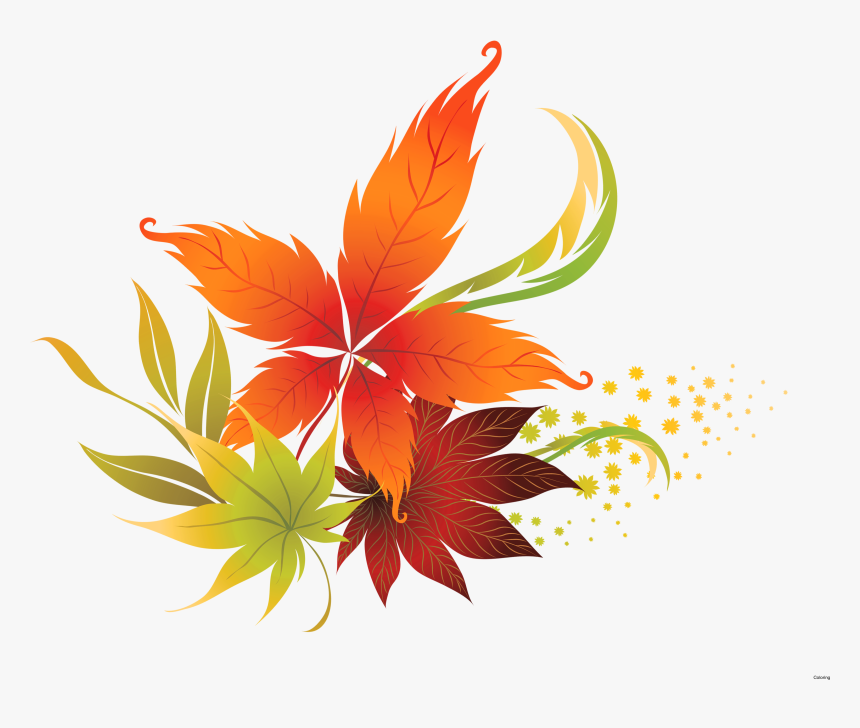 Leaves Clipart 7 Leaves - Transparent Background Fall Leaves Clipart, HD Png Download, Free Download