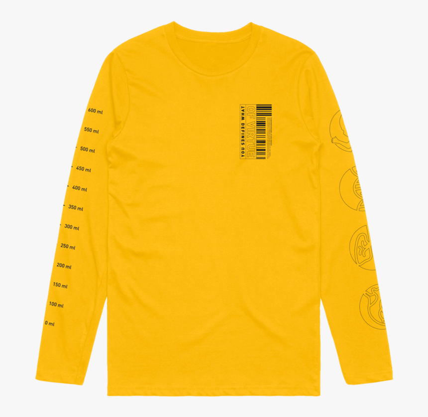 Barcode Long Sleeve"
 Class="lazyload"
 Data Src="//cdn - Long Sleeve Yellow Champion Shirt, HD Png Download, Free Download