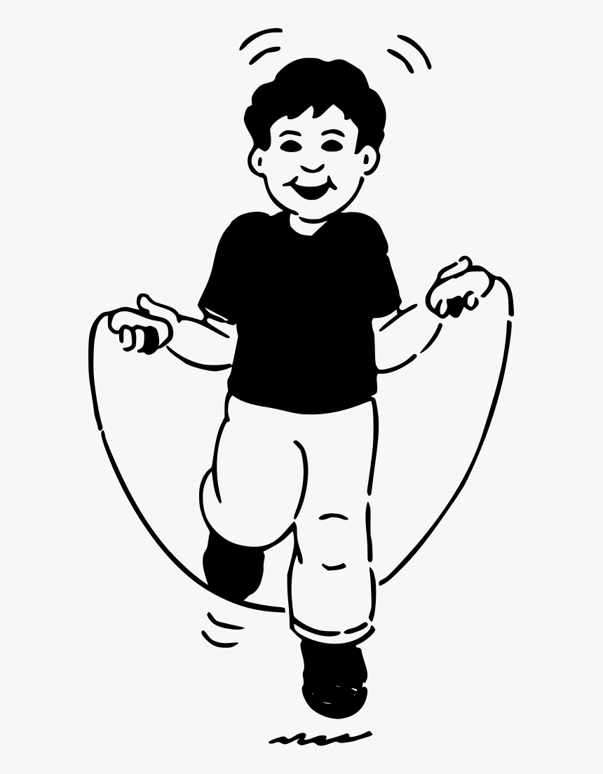 Jump Rope Clipart Black And White, HD Png Download, Free Download