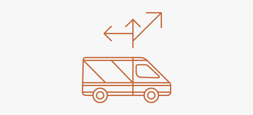 Image Of Truck With Directional Arrows, HD Png Download, Free Download