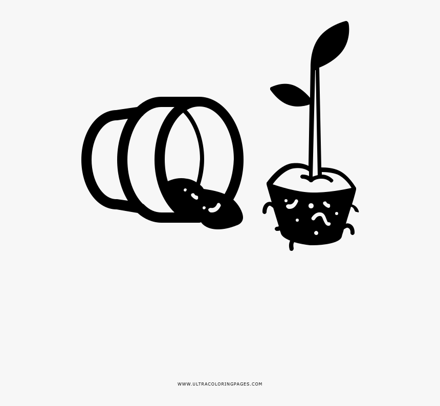 Sapling In A Pot Coloring Page - Illustration, HD Png Download, Free Download