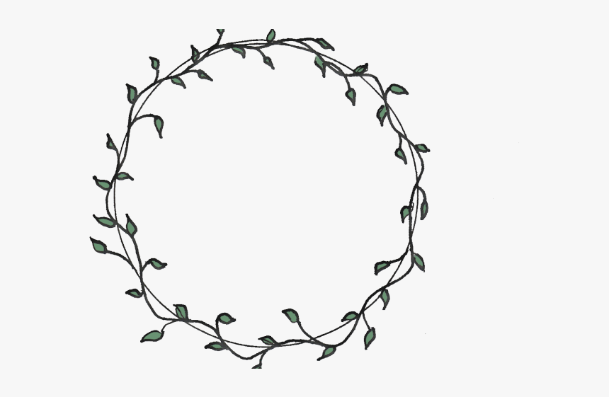 Drawn Circle Transparent Background - Flower Circle Border Black And White, HD Png Download, Free Download