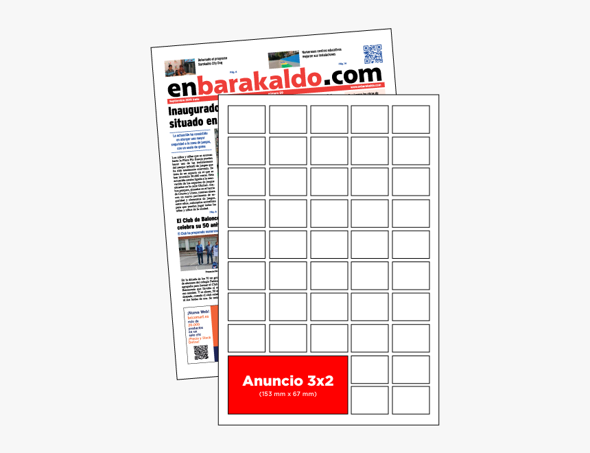 Anuncio Periodico Enbarakaldo - Faldon Periodico 3 5 Modulos, HD Png Download, Free Download