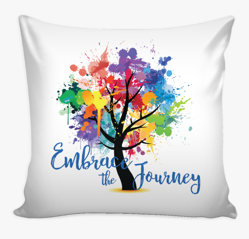 Embrace The Journey W/ Abstract Tree Of Life - Rainbow Painting On Wall, HD Png Download, Free Download