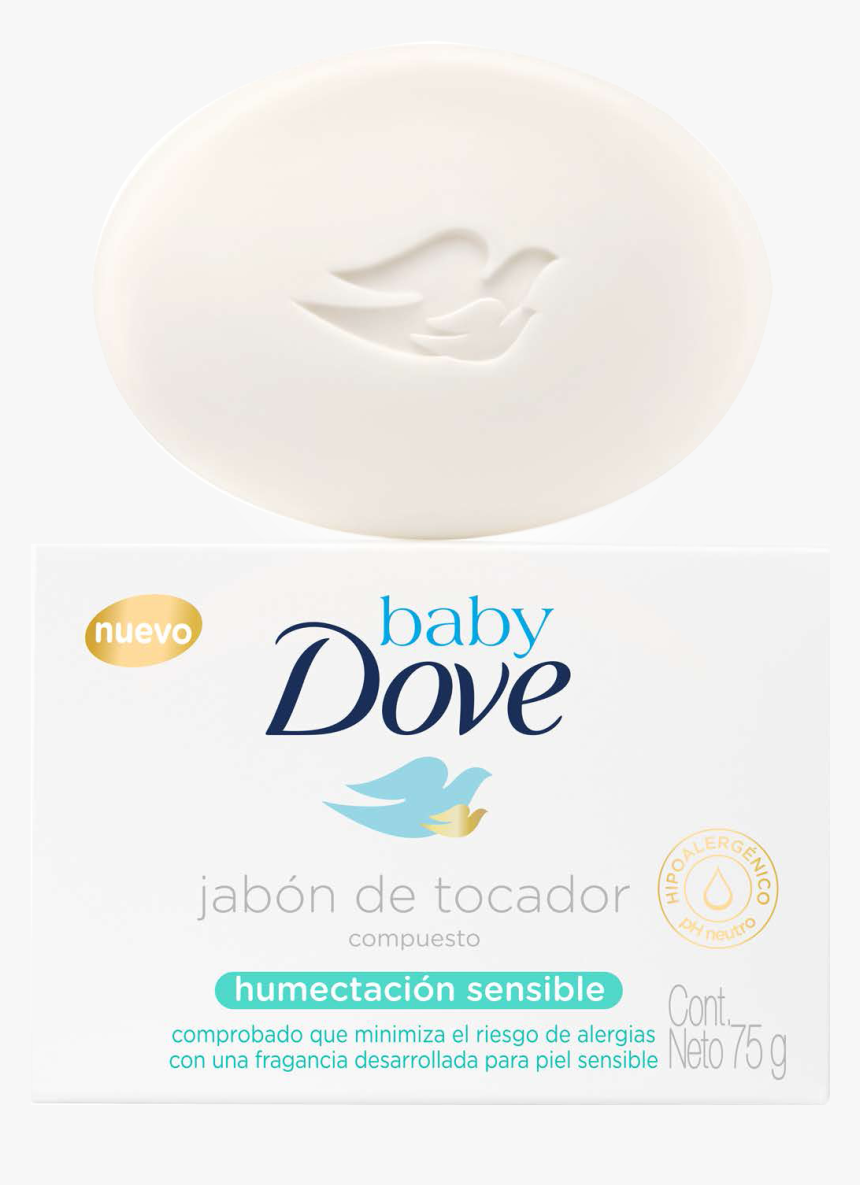 Baby Dove Jabón En Barra Humectación Sensible 75g - Baby Dove Soap Clipart, HD Png Download, Free Download