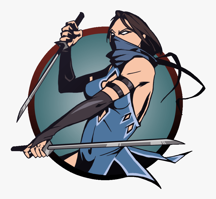 Ninja Girl Swords Girl Ninja Gaming Logo Hd Png Download Kindpng