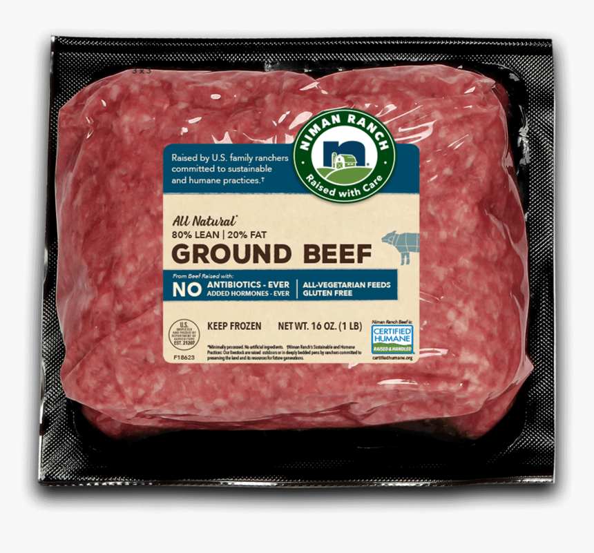 Niman Ranch 80/20 Ground Beef Image Number - Niman Ranch Ground Beef, HD Png Download, Free Download