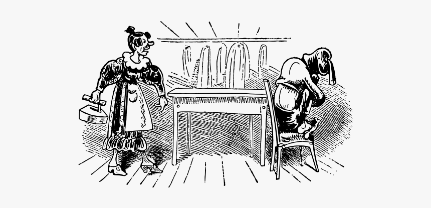 Vector Caricature Of A Woman Arguing With Her Husband - Wilhelm Busch Schneider Böck, HD Png Download, Free Download