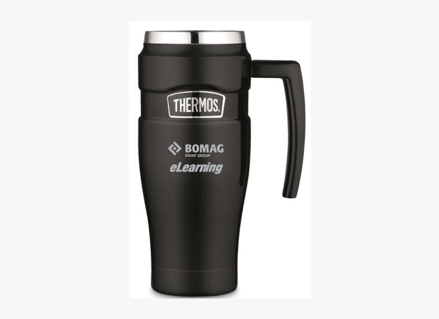 Thermos Elearning Black Travel Mug - Thermos Cup, HD Png Download, Free Download