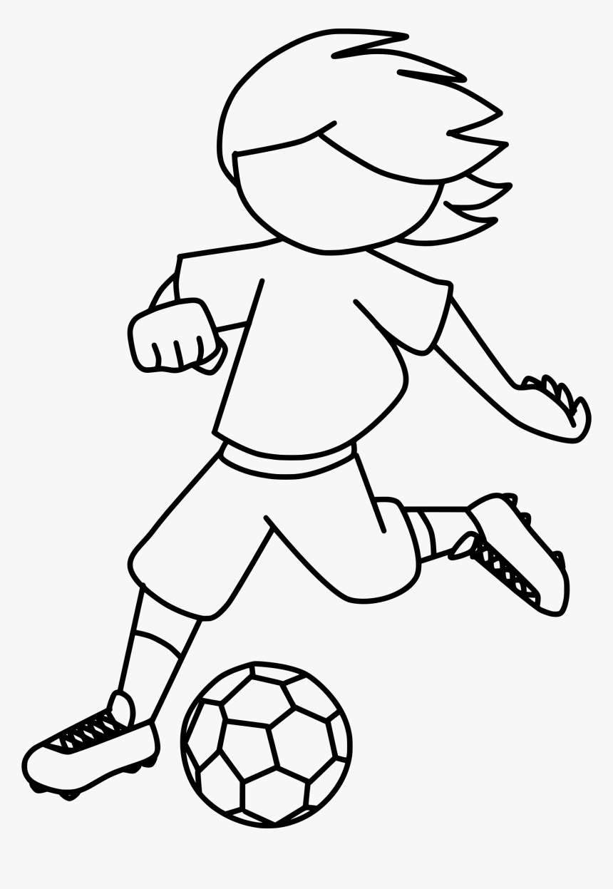 boy kicking ball clipart blue