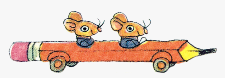 Mice Pencil Car - Cartoon, HD Png Download, Free Download