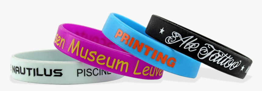 Custom Silicone Wristbands, Small Size, 1-colour Printed - Printed Wrist Band Png, Transparent Png, Free Download