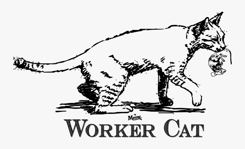 Meow Co Worker Cat Logo - Poster, HD Png Download, Free Download