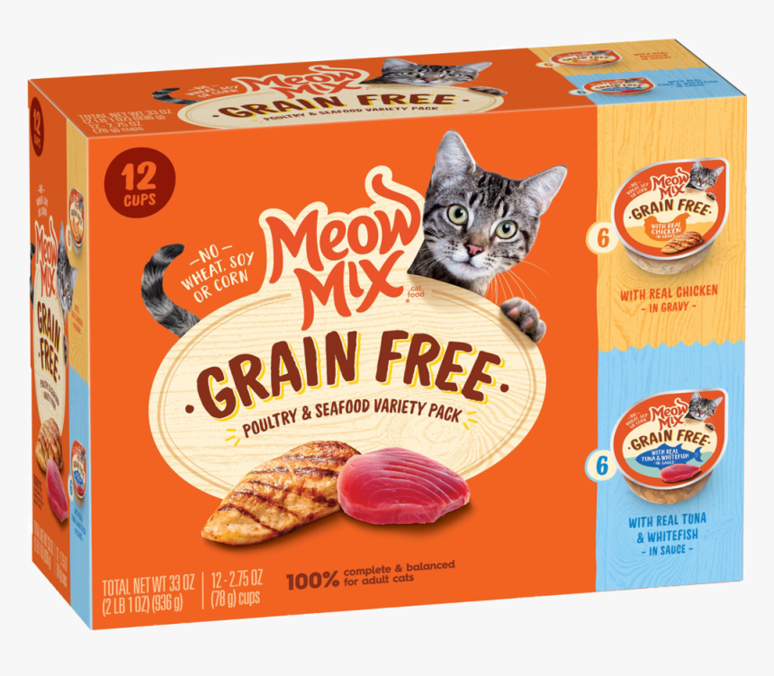 Meow Mix Grain Free, HD Png Download, Free Download