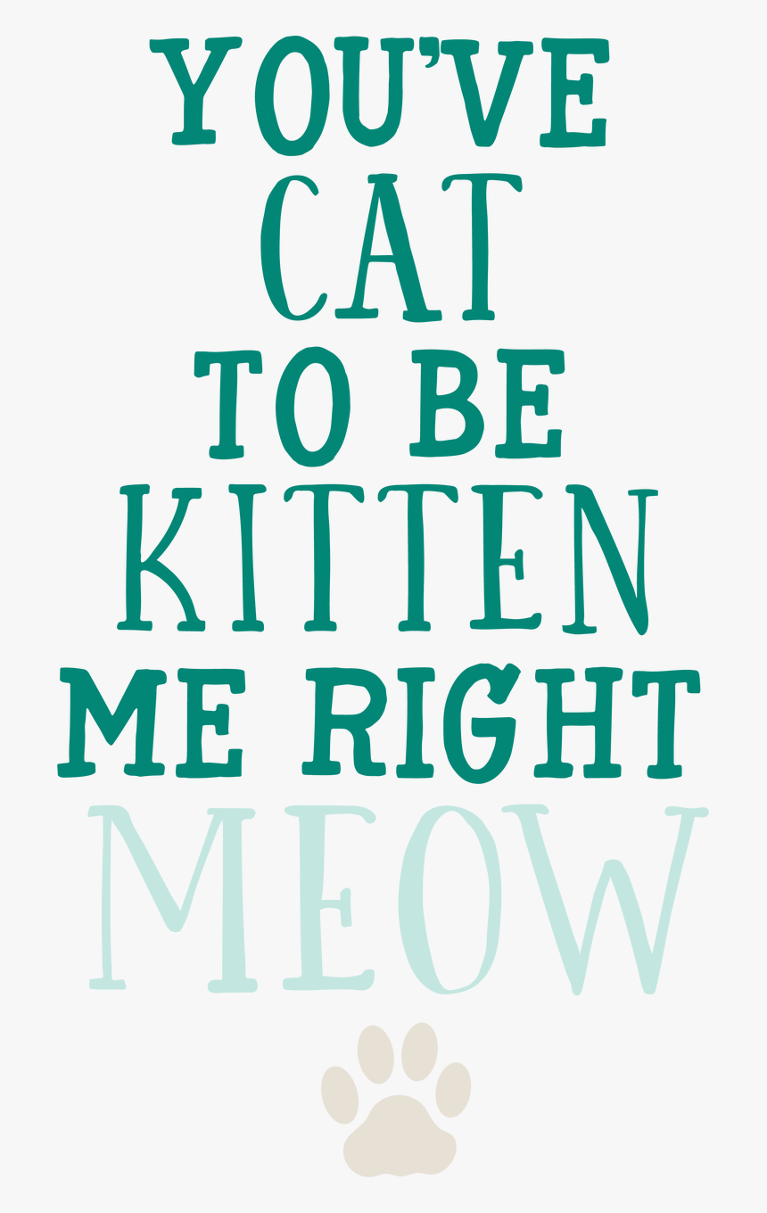 You"ve Cat To Be Kitten Me Svg Cut File - You Ve Cat To Be Kitten Me Right Meow Svg, HD Png Download, Free Download