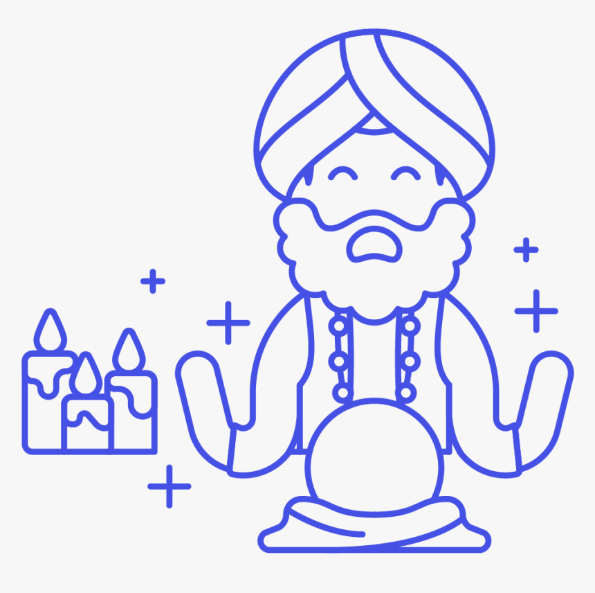 31 Fortune Teller Male African American - Male Fortune Teller Cartoon Transparent, HD Png Download, Free Download