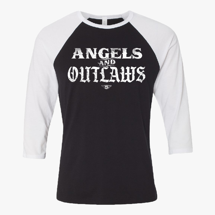 Struggle Jennings Black And White Angels And Outlaws - Long-sleeved T-shirt, HD Png Download, Free Download