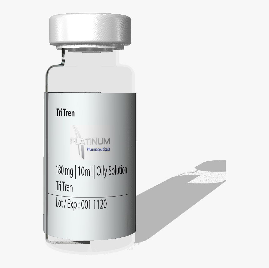 Tri Tren Platinum Pharma , Png Download - Glass Bottle, Transparent Png, Free Download