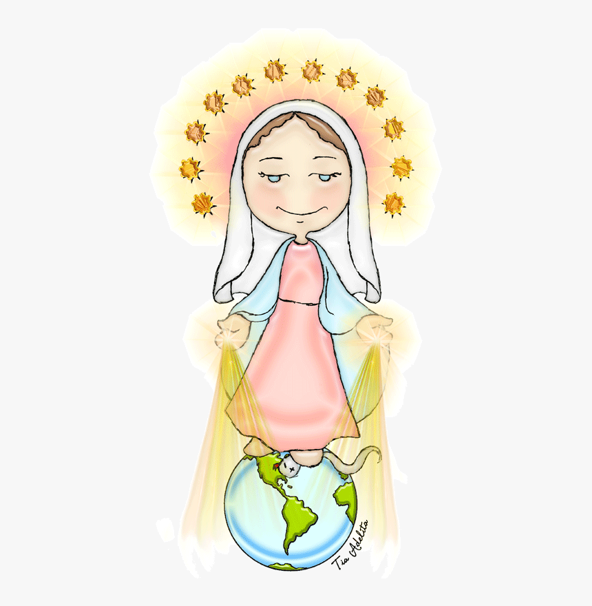 Resultado De Imagem Para Nsra Das Graças Com Os Raios - Nossa Senhora Do Guadalupe Desenho, HD Png Download, Free Download