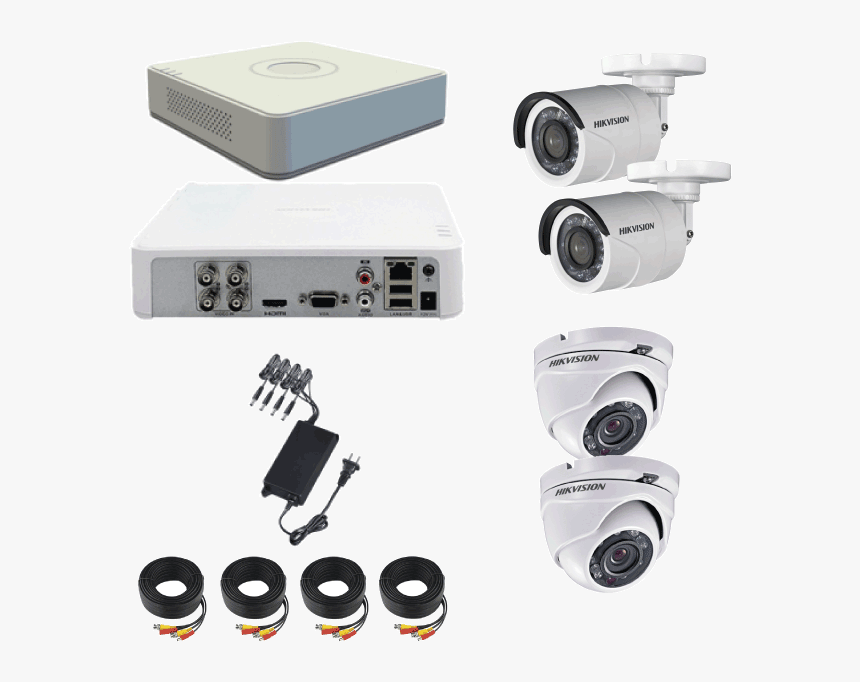 Kit 4 Cámaras De Vigilancia Hikvision Hd 720 Cctv Seguridad - Hikvision Ds 7104hqhi K1 Dvr, HD Png Download, Free Download