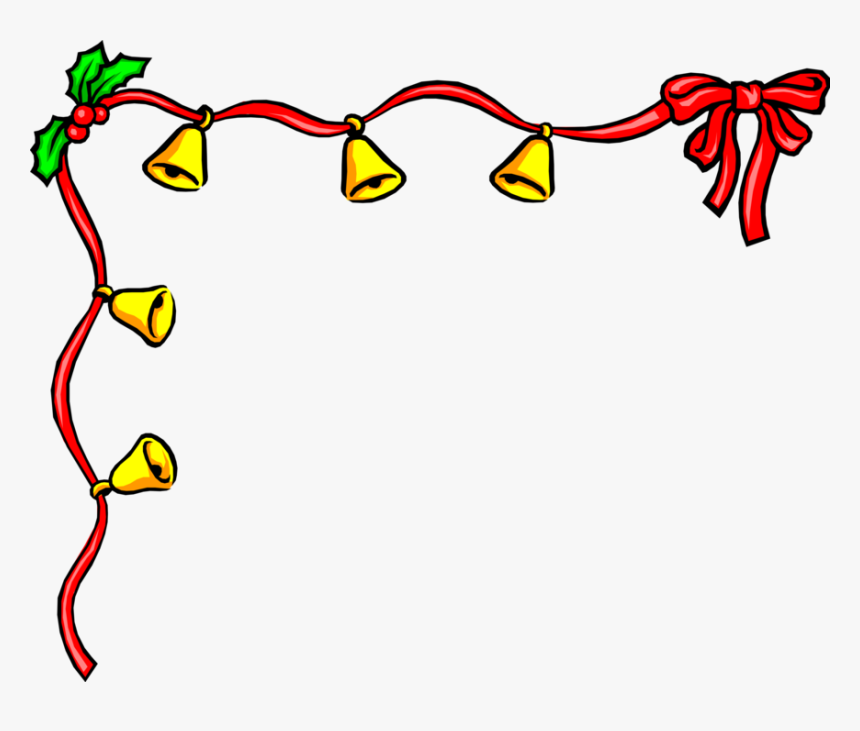 Vector Illustration Of Festive Season Christmas Red - Christmas Bell For Border, HD Png Download, Free Download