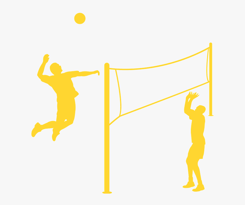 Silhouettes De Joueurs Volley Ball, HD Png Download, Free Download