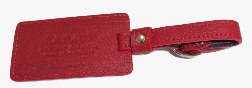Luggage Tag - Red - Leather, HD Png Download, Free Download