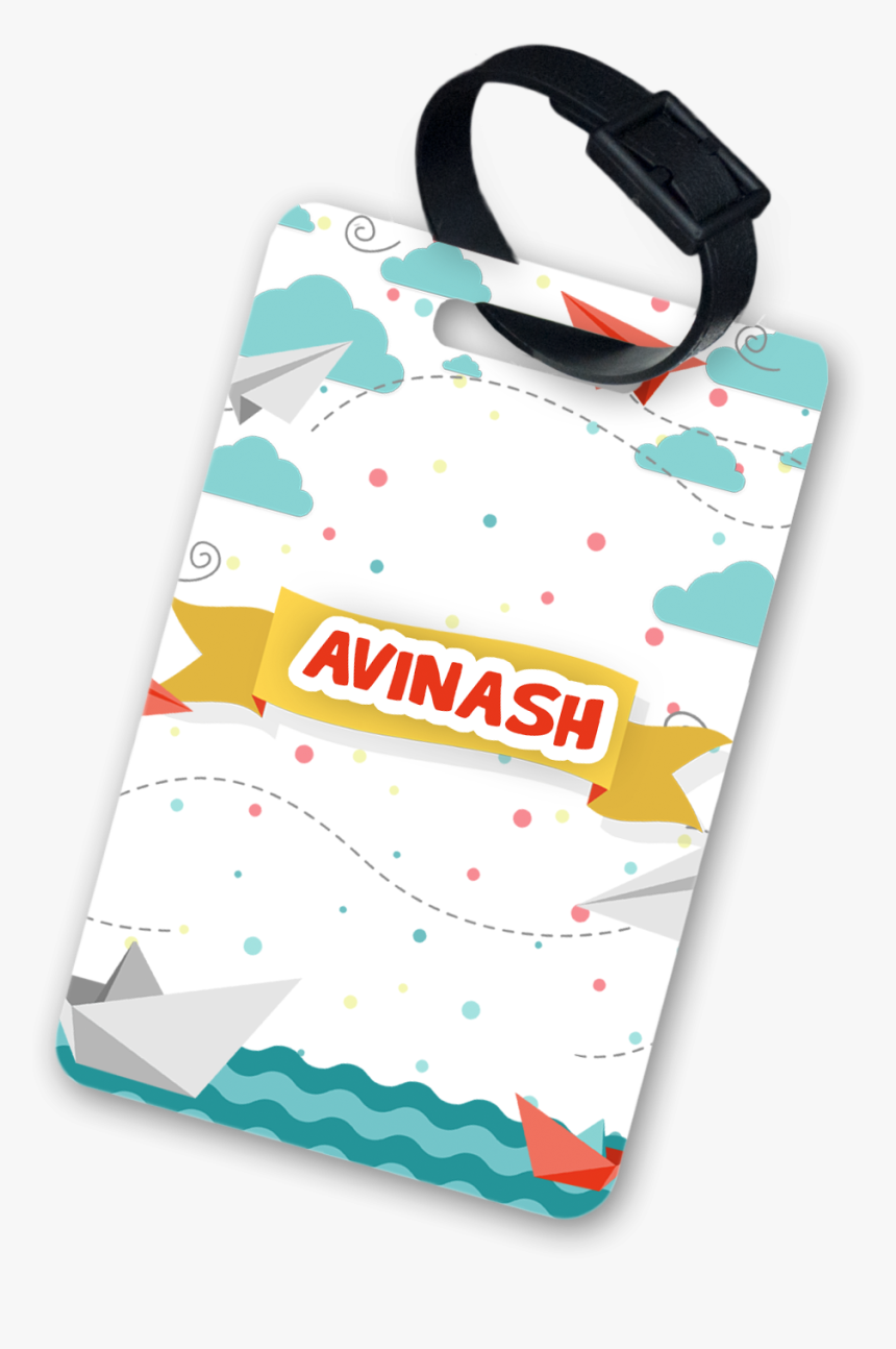 Funcart Paper Plane And Boat Theme Luggage Tag"
 Title="funcart - Bag, HD Png Download, Free Download