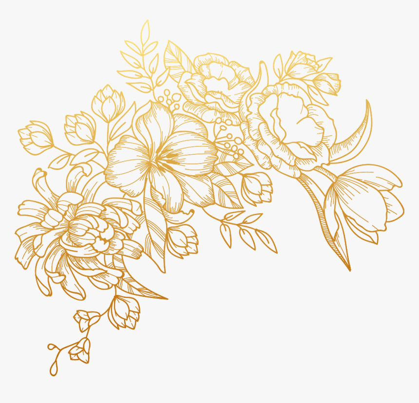 Transparent Gold Flower Png, Png Download, Free Download