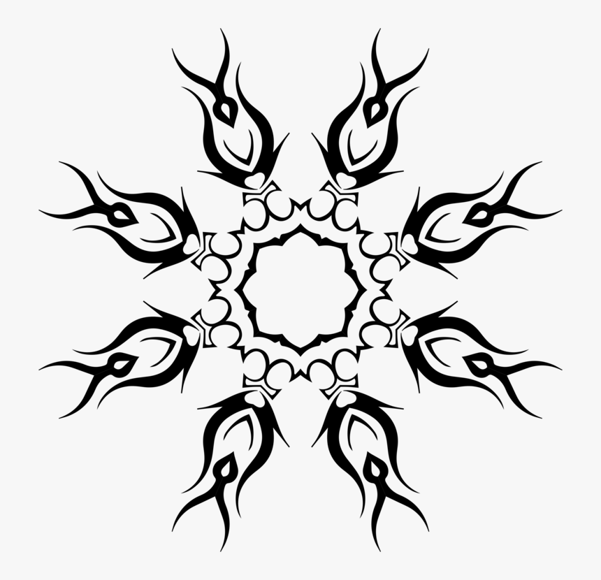 Line Art,style,decapoda - Tribal Tattoo Designs, HD Png Download, Free Download
