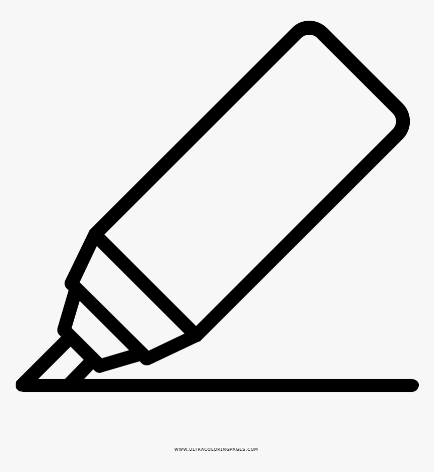 Marker Coloring Page - Drawing, HD Png Download, Free Download