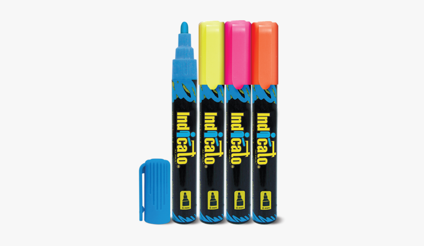 Marcador Fluorescente Indicato® - Marcadores Para Pizarron Negro, HD Png Download, Free Download