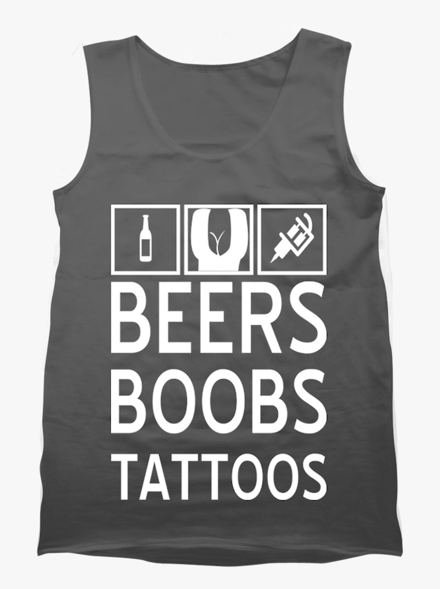 "beers Boobs Tattoos - Active Tank, HD Png Download, Free Download