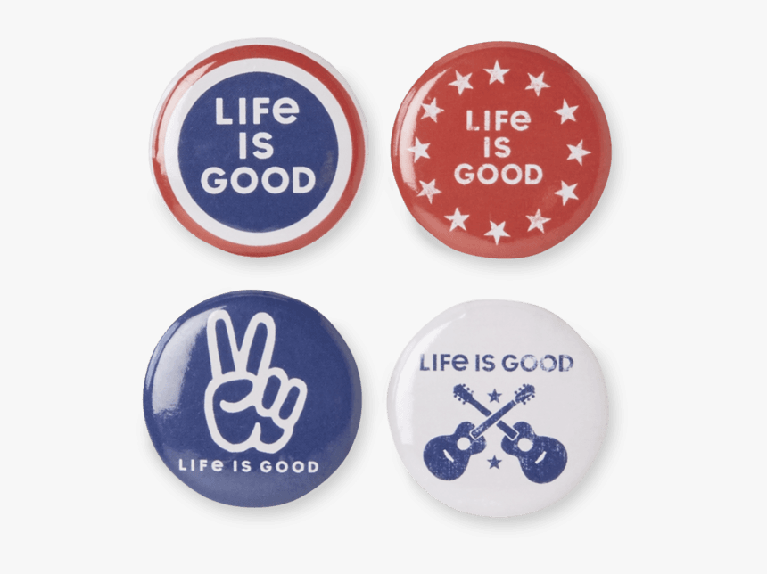 Americana Positive Pins 4-pack - Badge, HD Png Download, Free Download